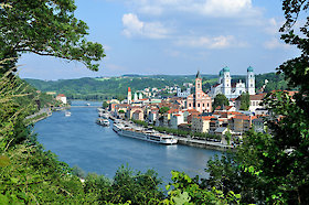 Dreiflüssestadt Passau im Bayerischen Wald